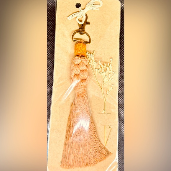 Rustic Red Macrame Keychain’s - Picture 2 of 6